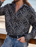 Coofandy Pattern Texture Shirt coofandystore 