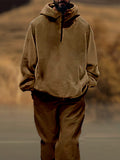 Causal Loose Hoodie Set Sets coofandy 