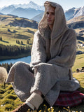 Casual Long Hooded Outerwear Cardigans coofandy 