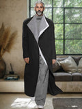 Color Blocking Layered Tweed Coat Coat coofandy Black M 