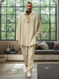 Casual Cozy 2-Piece Outfits Sets coofandy Camel M 