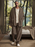 Casual Ultra-Soft 2-Piece Outfits Sets coofandy Camel M 