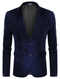 Two Button Slim Fit Blazers Retro Tuxedo Suit Jackets (US Only) Blazer coofandy 
