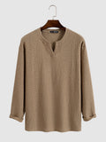 Coofandy Small V-neck long-sleeved Shirt Shirts coofandystore 