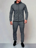 Coofandy solid color outdoor sports sets Sports Set coofandy Dark Grey M 