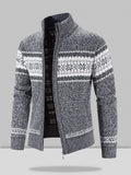 Christmas snowflake piece standing collar warm cardigan knitted jacket Sweaters coofandystore 