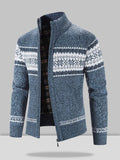 Christmas snowflake piece standing collar warm cardigan knitted jacket Sweaters coofandystore 