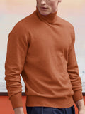 wool turtleneck bottoming sweater Sweaters coofandystore Light Coffee S 
