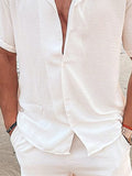 Casual Cotton and Linen Button Shirt Shirts coofandystore 