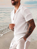Casual Cotton and Linen Button Shirt Shirts coofandystore 