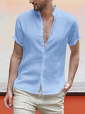 Classic Casual Cotton and Linen Shirt Shirts coofandystore 