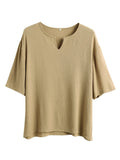 Cotton Solid Color Cozy Shirt Shirts coofandystore 