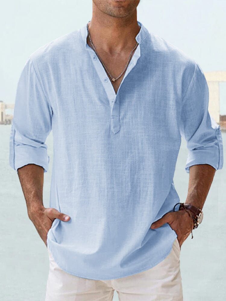 Cotton Linen Casual Long Sleeve Shirt — official listing image