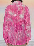 Stylish Pure Cotton Hollow Lace Shirt Shirts coofandy 