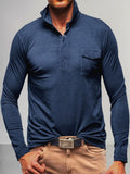Lightweight Solid Polo Shirt Polos coofandystore Royal Blue S 