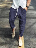 Casual Corduroy Relax Pants Pants coofandystore Navy Blue M 
