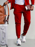 Soft Beam Feet Sweatpants Sweatpants coofandy Red S 