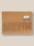 Soft Solid Tassel Scarf Scarf coofandy Light Brown F 