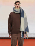 Thick Warm Tassel Scarf Scarf coofandy PAT1 F 
