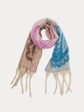 Soft Warm Tassel Shawl Scarf Scarf coofandy Purple F 