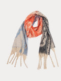 Soft Warm Tassel Shawl Scarf Scarf coofandy Red F 